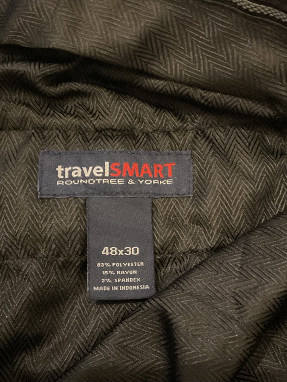 Travel Smart by Roundtree and York Men's Black Dress Pants Size 48X30 - Picture 3 of 5